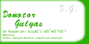 domotor gulyas business card